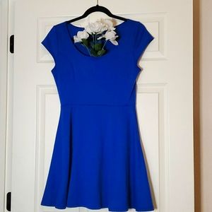 Blue dress with circle skirt
